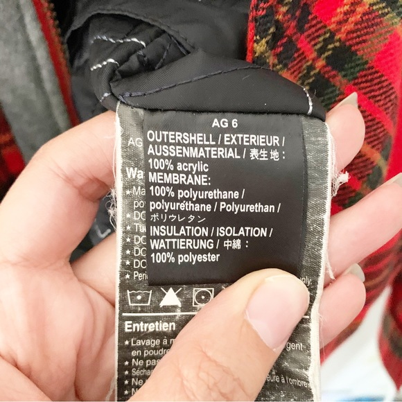 ANALOG Red Plaid Layered Men’s jacket Sz M - Picture 9 of 11